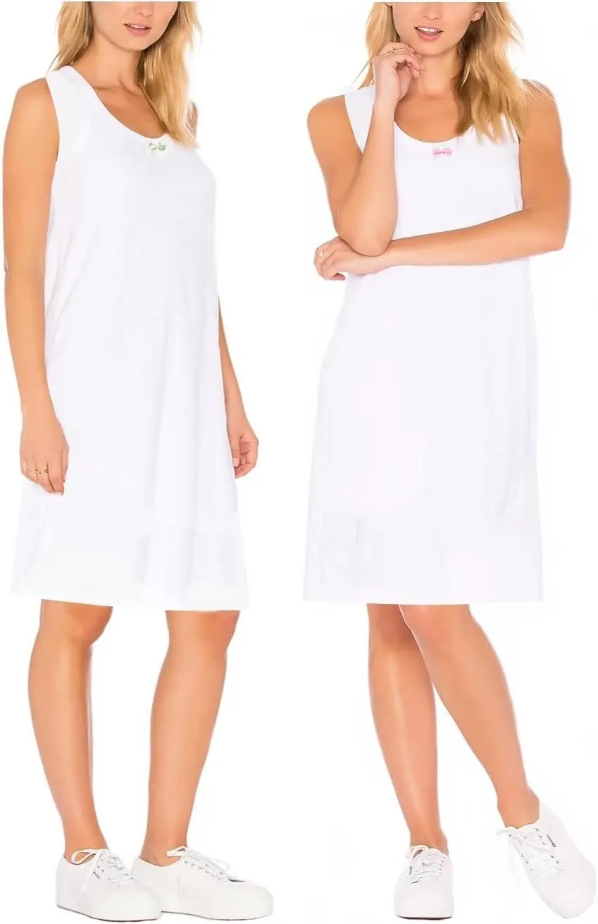2-PACK The Most Comfortable 100% Cotton Nightgowns for Womens Plus Size Large-5X Sleepshirts Multipack