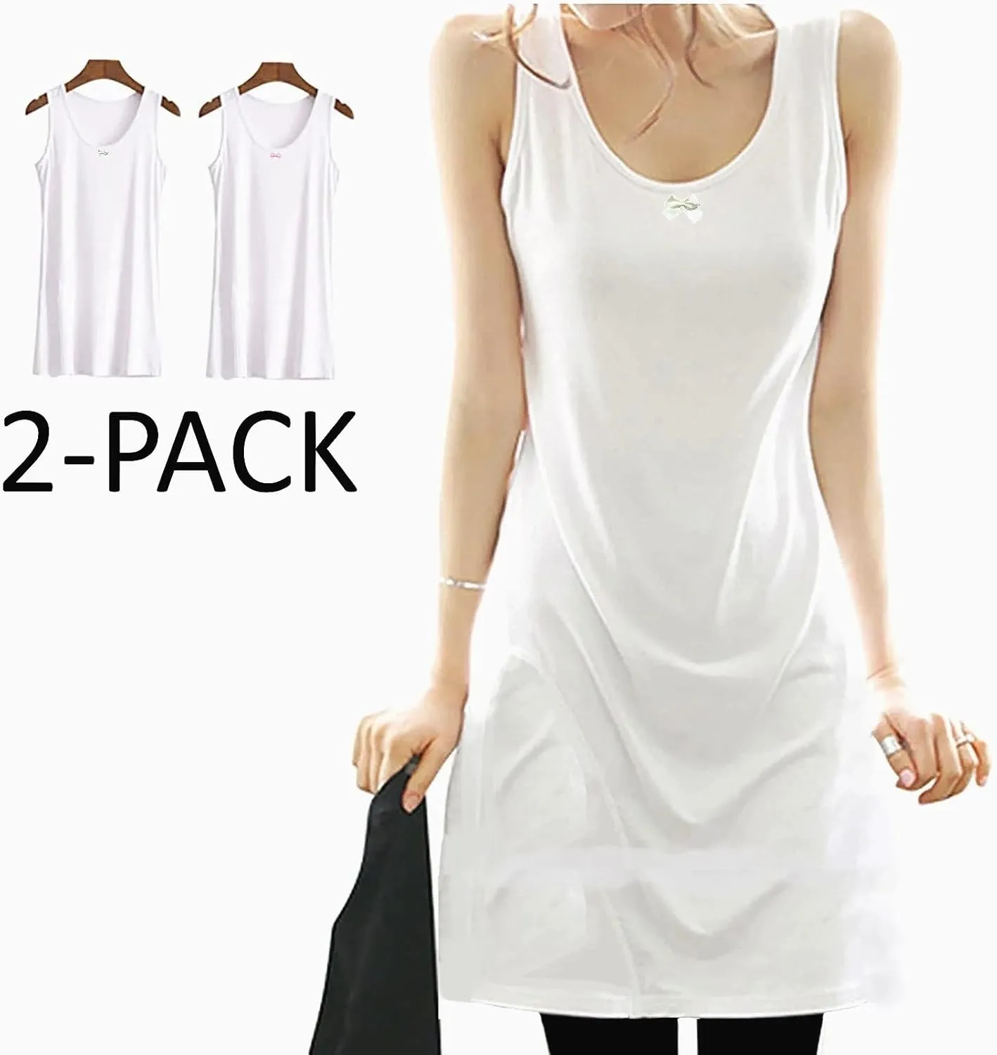 2-PACK The Most Comfortable 100% Cotton Nightgowns for Womens Plus Size Large-5X Sleepshirts Multipack