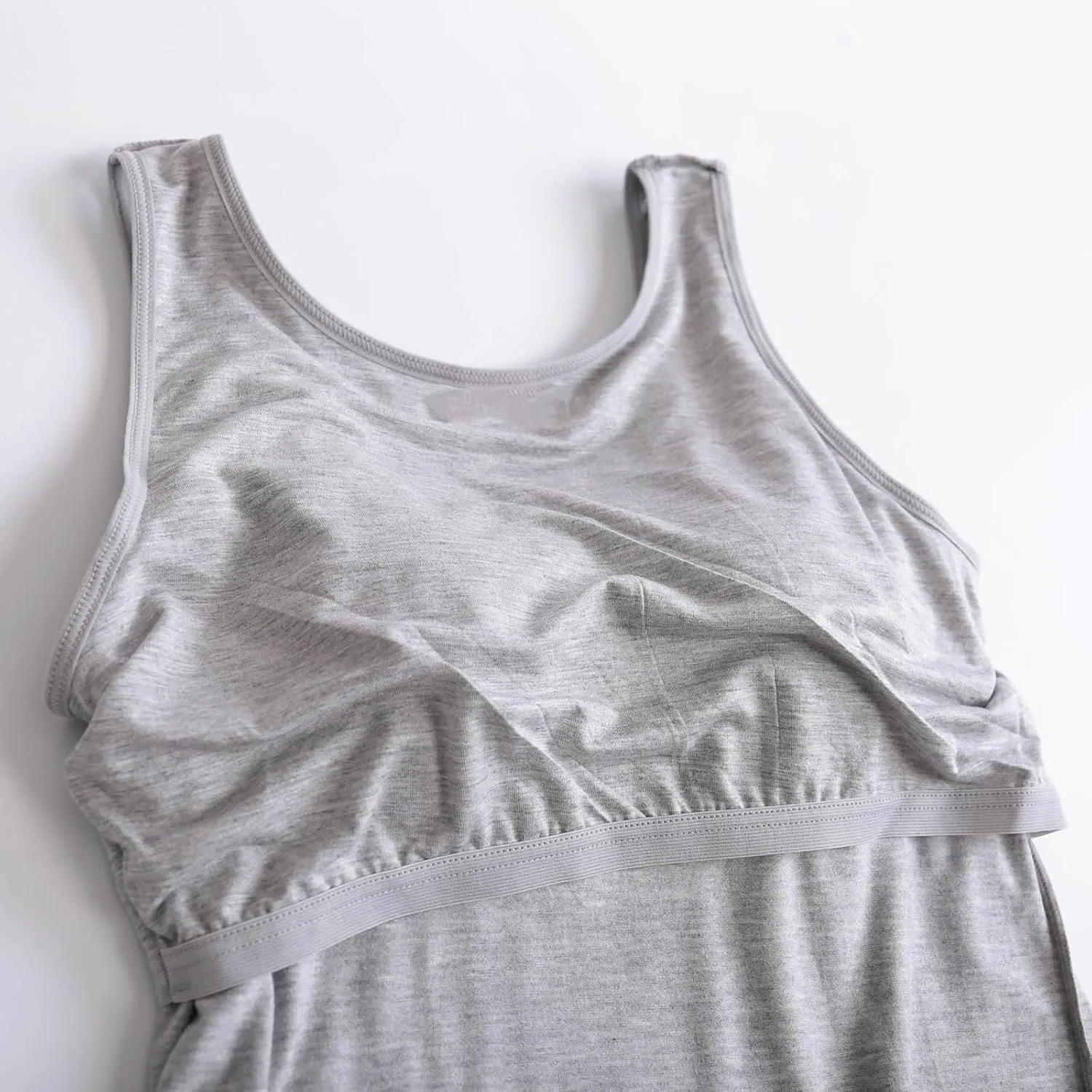 2 Pack Womens Tank Tops with Built in Bra Summer Casual Basic Modal Padded Yoga Shirts Loose Workout Camisoles Tees
