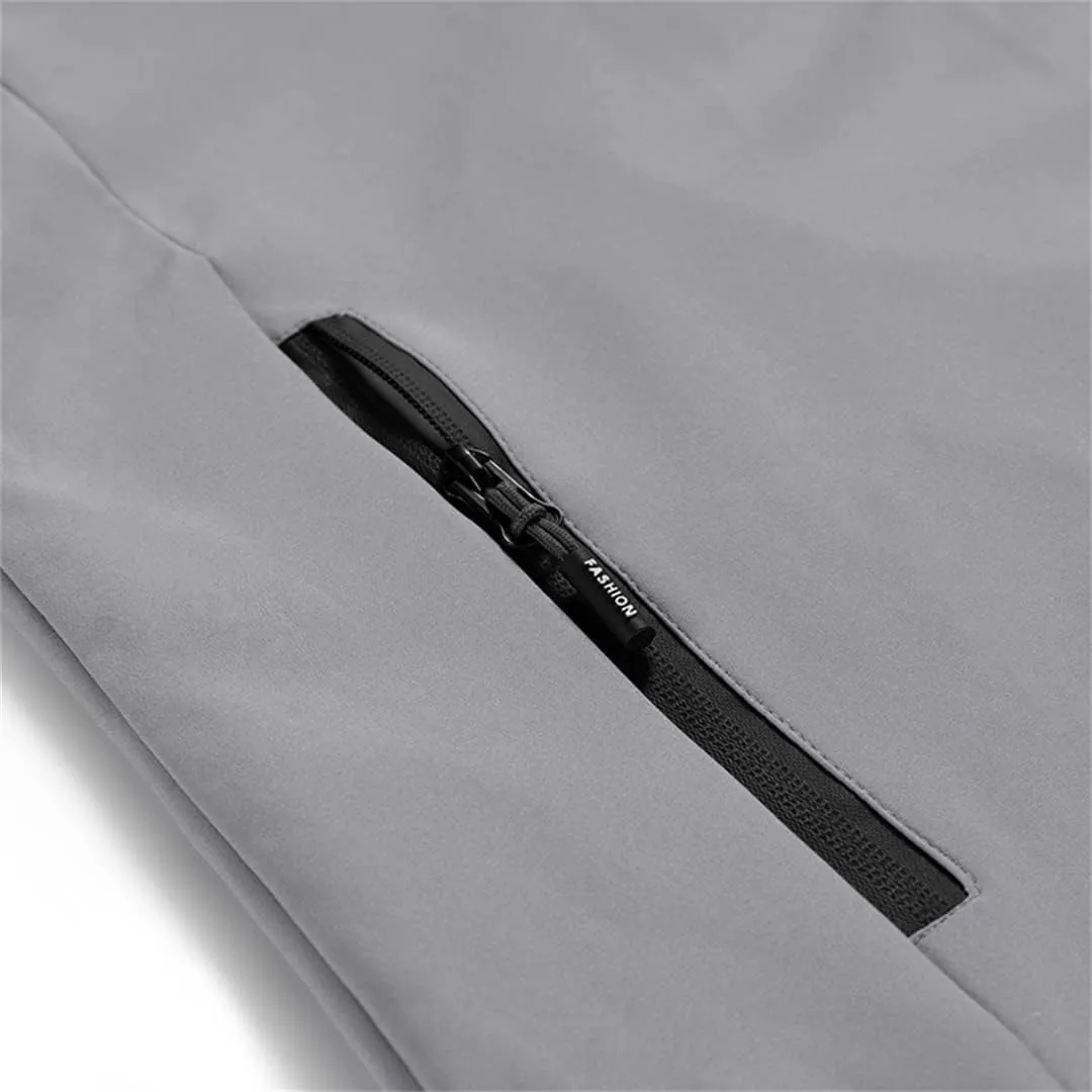 Alloaone Men's Waterproof Bomber Jacket Hooded Printed Coats Zipper Pilot Outerwear Streetwear