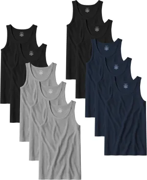 Andrew Scott Men's A Shirt Tanks | Cotton Tank Top Athletic Undershirts | Multi Packs & Colors