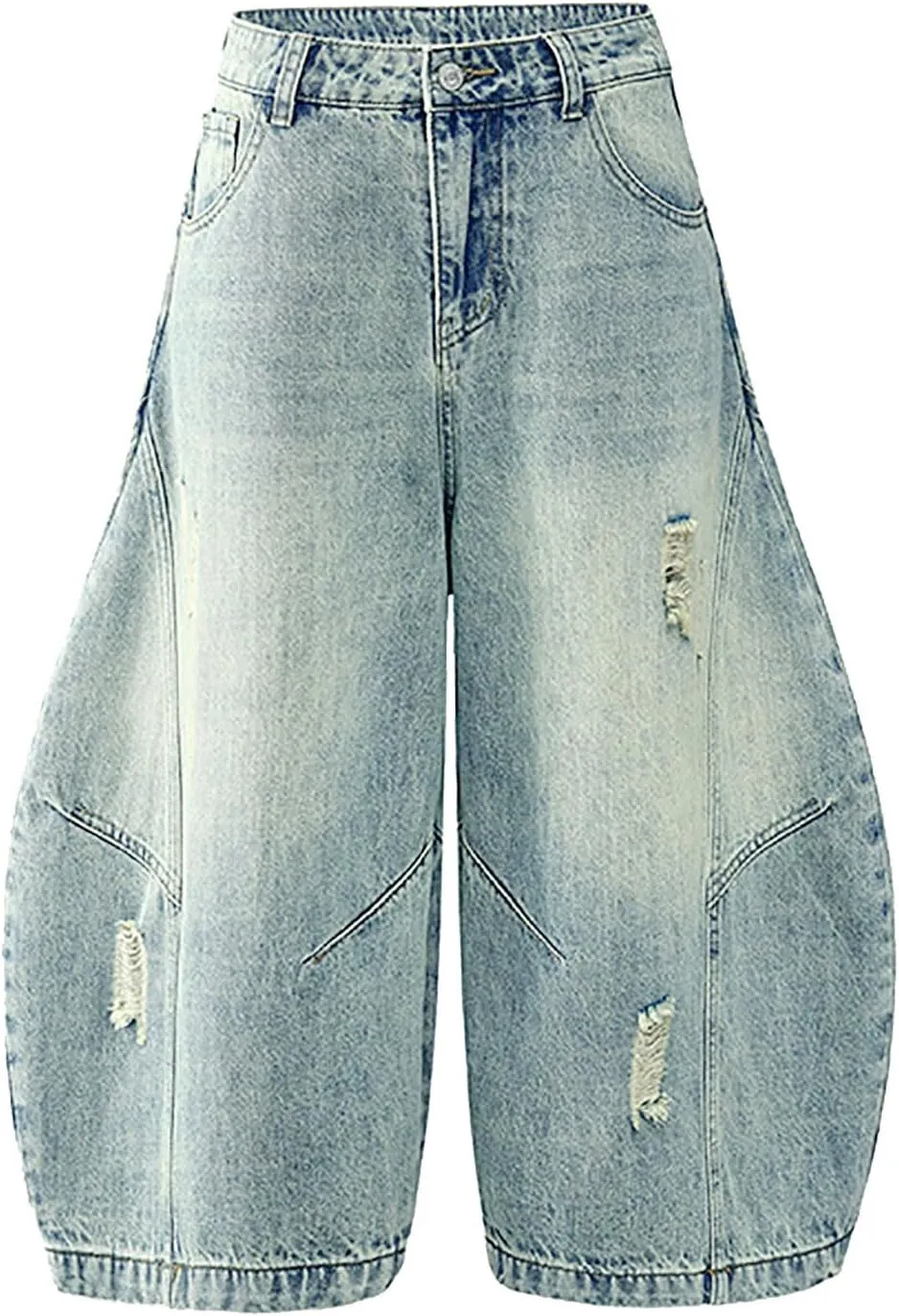Baggy Jean Shorts for Men Casual Summer Loose Fit Hip Hop Wide Leg Denim Shorts Trendy Outfits