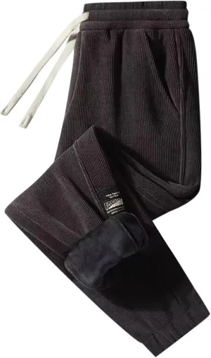 BIFUTON Fleece Lined Pants Men,Men's Thick Winter Pants Heavyweight Warm Sherpa Lined Athletic Jogger Sweatpants with Pockets