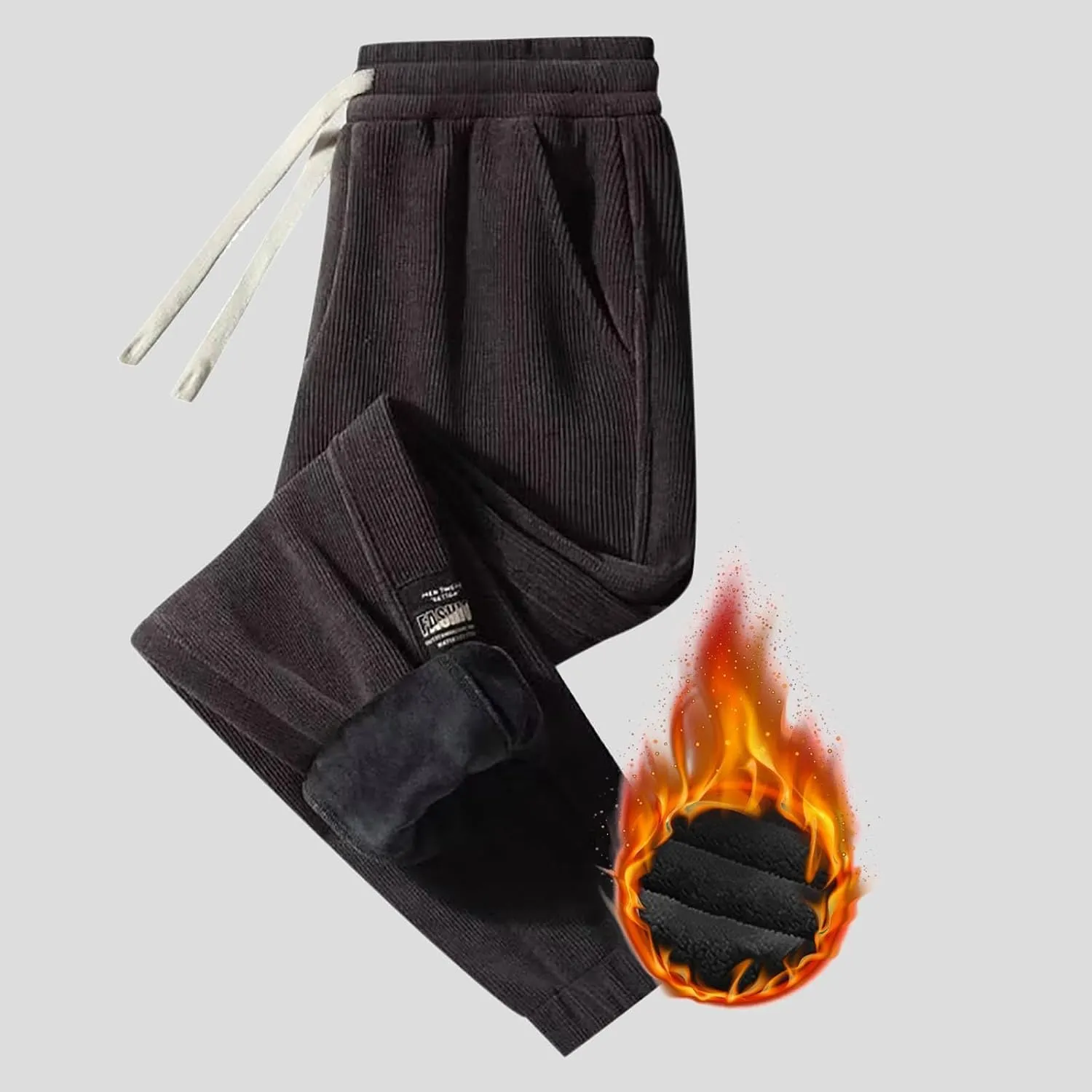 BIFUTON Fleece Lined Pants Men,Men's Thick Winter Pants Heavyweight Warm Sherpa Lined Athletic Jogger Sweatpants with Pockets