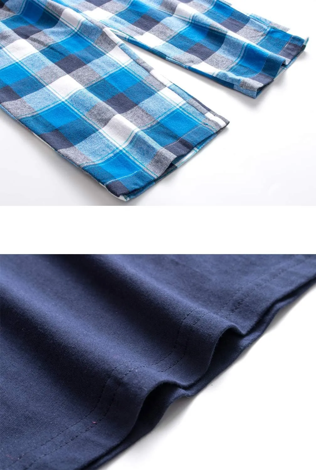 Big Boys Long Sleeve Plaid Pajamas Cotton Young Teens Sleepwear 10-16Years