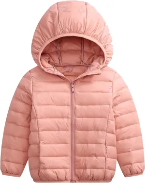 BOFETA Kids Hooded Cute Puffer Jackets Coat Lightwight Warm Packable Jackets