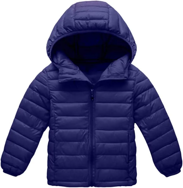 BOFETA Kids Hooded Cute Puffer Jackets Coat Lightwight Warm Packable Jackets
