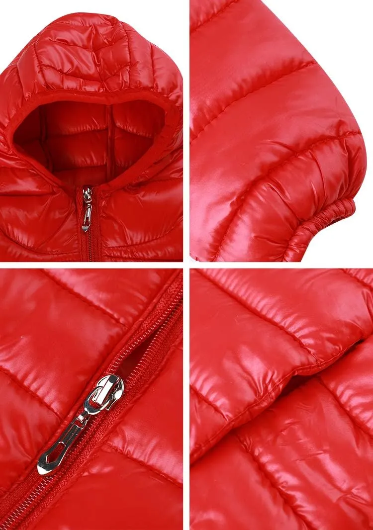 BOFETA Kids Hooded Cute Puffer Jackets Coat Lightwight Warm Packable Jackets