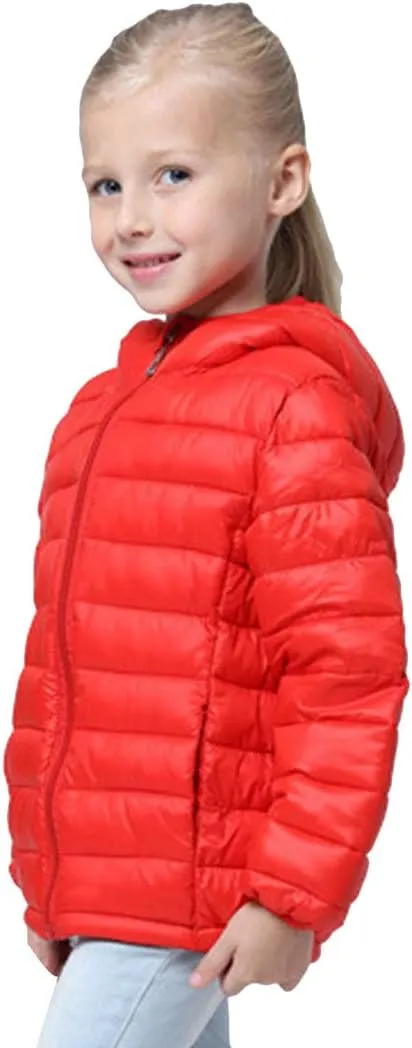 BOFETA Kids Hooded Cute Puffer Jackets Coat Lightwight Warm Packable Jackets