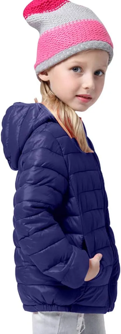 BOFETA Kids Hooded Cute Puffer Jackets Coat Lightwight Warm Packable Jackets