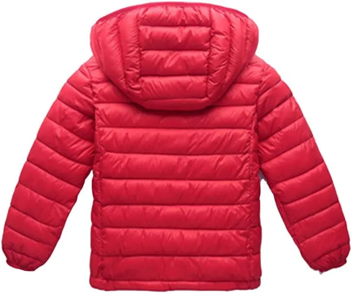 BOFETA Kids Hooded Cute Puffer Jackets Coat Lightwight Warm Packable Jackets
