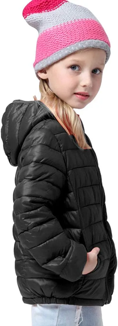 BOFETA Kids Hooded Cute Puffer Jackets Coat Lightwight Warm Packable Jackets