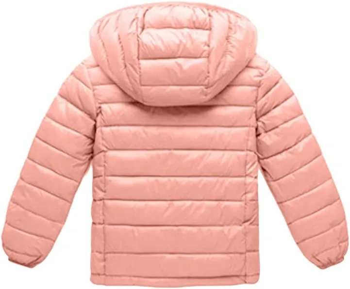 BOFETA Kids Hooded Cute Puffer Jackets Coat Lightwight Warm Packable Jackets