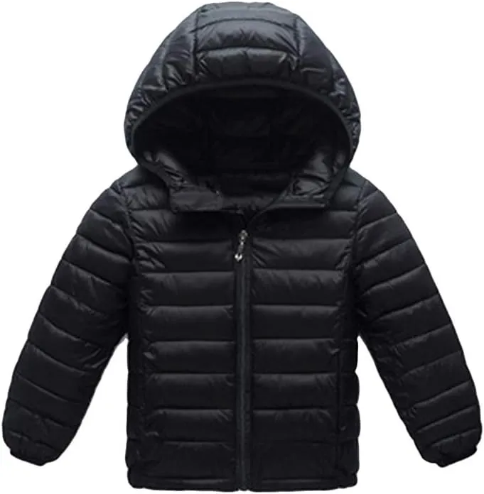 BOFETA Kids Hooded Cute Puffer Jackets Coat Lightwight Warm Packable Jackets