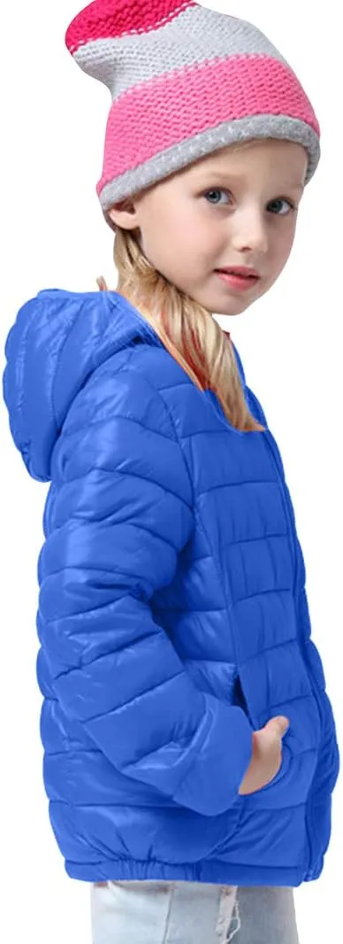 BOFETA Kids Hooded Cute Puffer Jackets Coat Lightwight Warm Packable Jackets