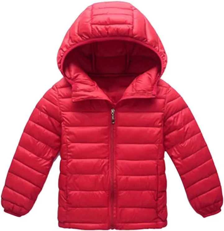 BOFETA Kids Hooded Cute Puffer Jackets Coat Lightwight Warm Packable Jackets