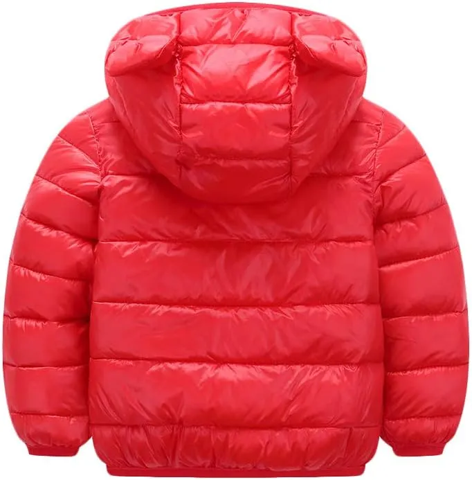 BOFETA Kids Winter Hooded Lightweight Puffer Jackets Outwear Warm Cartoon Jackets