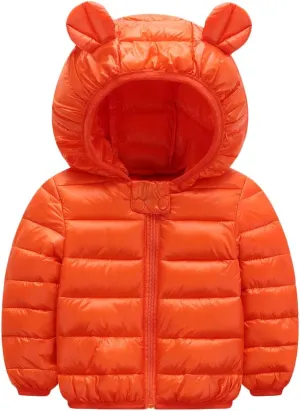 BOFETA Kids Winter Hooded Lightweight Puffer Jackets Outwear Warm Cartoon Jackets