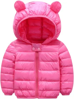 BOFETA Kids Winter Hooded Lightweight Puffer Jackets Outwear Warm Cartoon Jackets