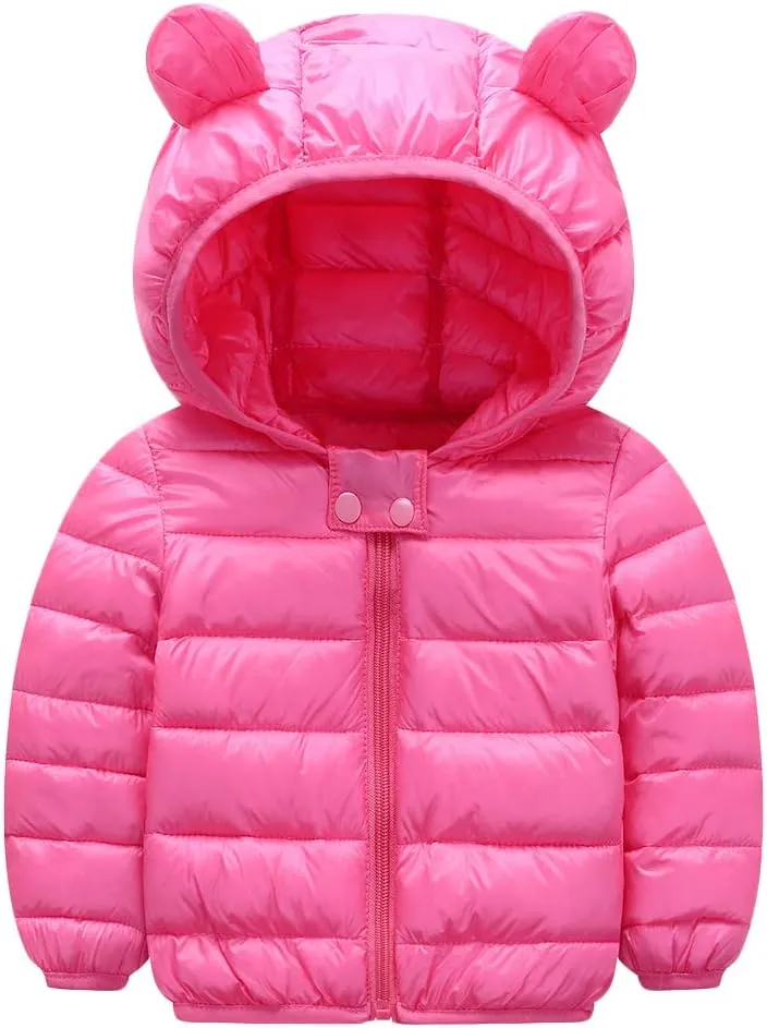 BOFETA Kids Winter Hooded Lightweight Puffer Jackets Outwear Warm Cartoon Jackets