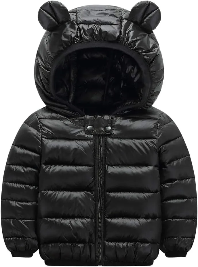 BOFETA Kids Winter Hooded Lightweight Puffer Jackets Outwear Warm Cartoon Jackets