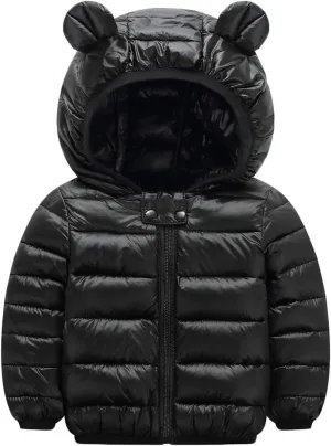 BOFETA Kids Winter Hooded Lightweight Puffer Jackets Outwear Warm Cartoon Jackets