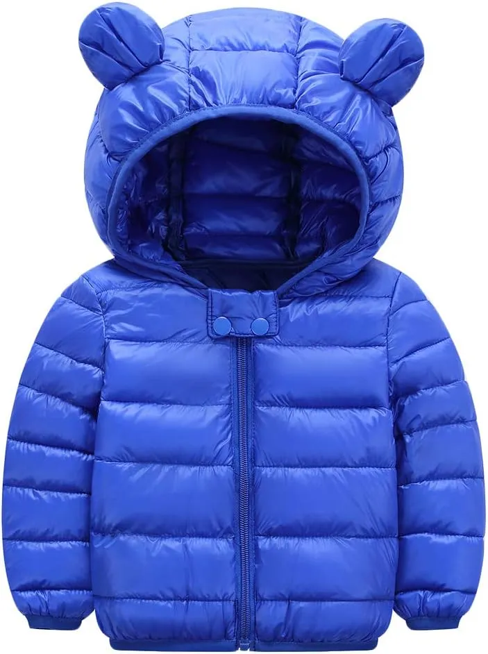 BOFETA Kids Winter Hooded Lightweight Puffer Jackets Outwear Warm Cartoon Jackets