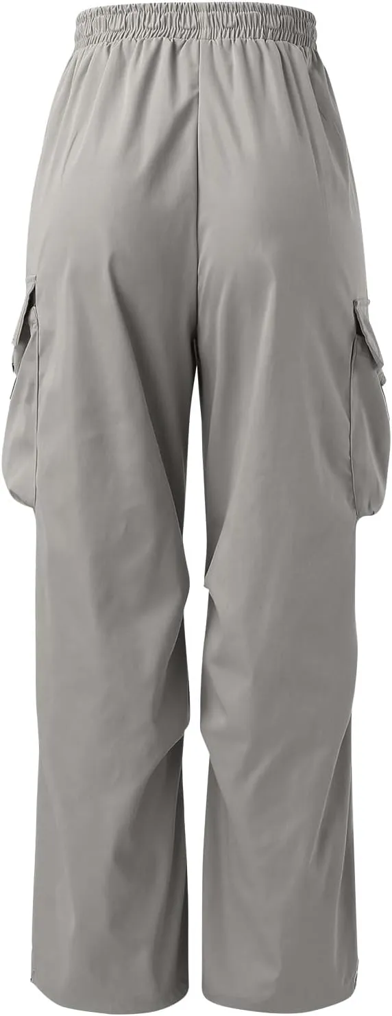 Cargo Pant for Men Drawstring Elastic Waist Multi Pockets Casual Stretch Combat Work Pants