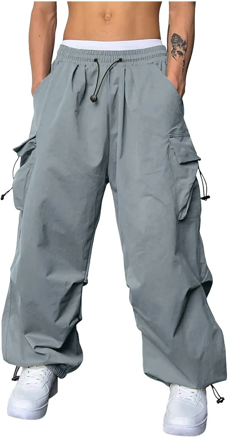 Cargo Pants for Men Casual Lightweight Elastic Waist Pant Work Pant with Pockets