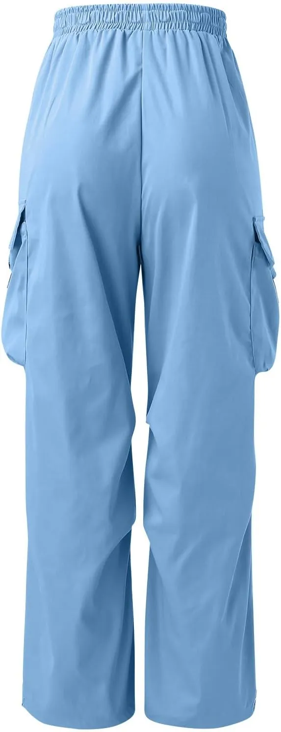 Cargo Work Pant for Men Stretchy Casual Joggers Drawstring Waist Combat Pant with Pockets