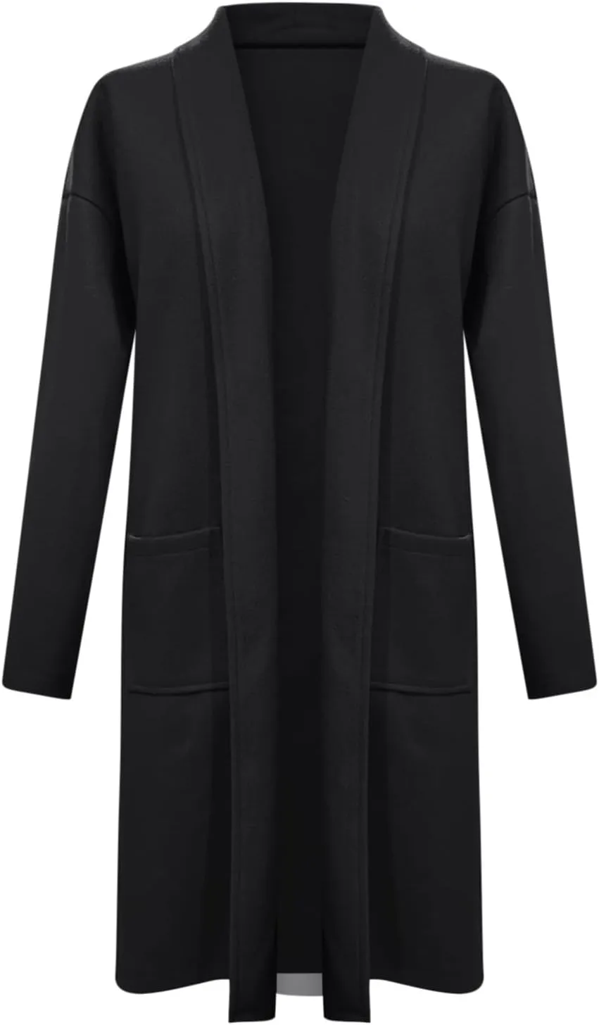 cooki womens winter coats Sweater Cardigan Sweater Open Front Coats Wool Blend Trench Coats Casual Overcoats Long Soft Jacket