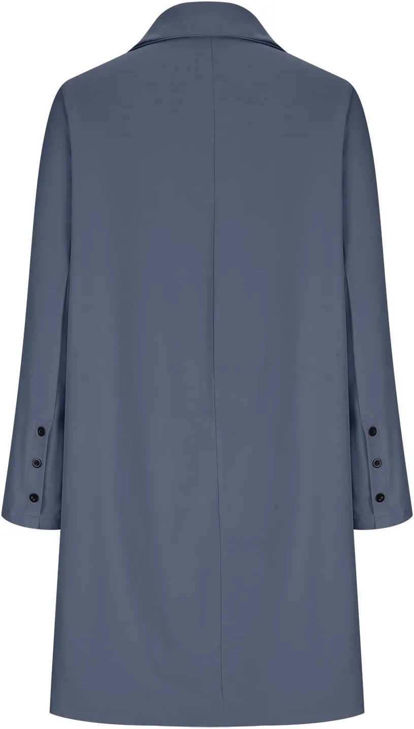 cooki womens winter coats Wool Blend Trench Coats Lapel Pea Coat Plus Size Long Jackets With Pocket Double Breasted Peacoats