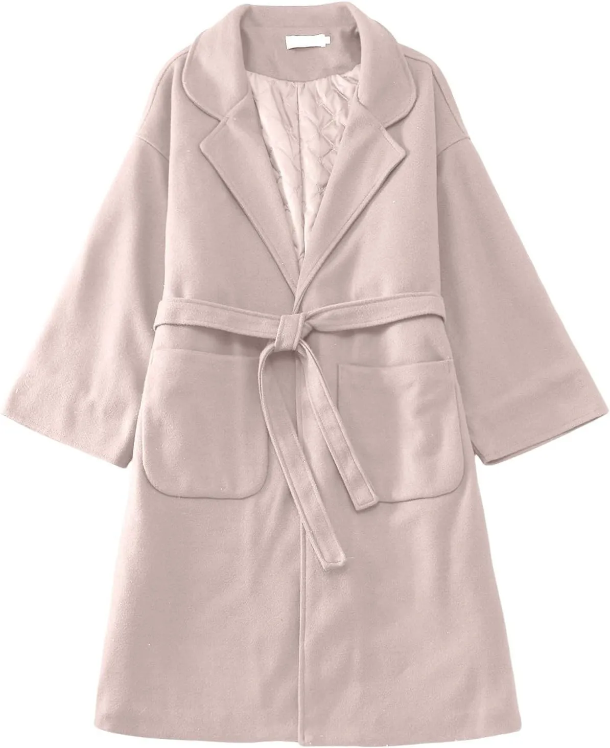cooki Wool Coats for Women Long Women's Wool Coat Winter Wool Jacket Women Dressy Trench Coats Lapel Button Down Peacoats