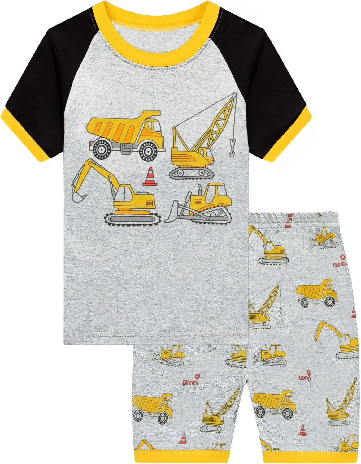 DDSOL Toddler Boys Pajamas Child Pjs Little Boy Sleepwear Cotton Jammies Kids Short Sets Summer 2-7 Years