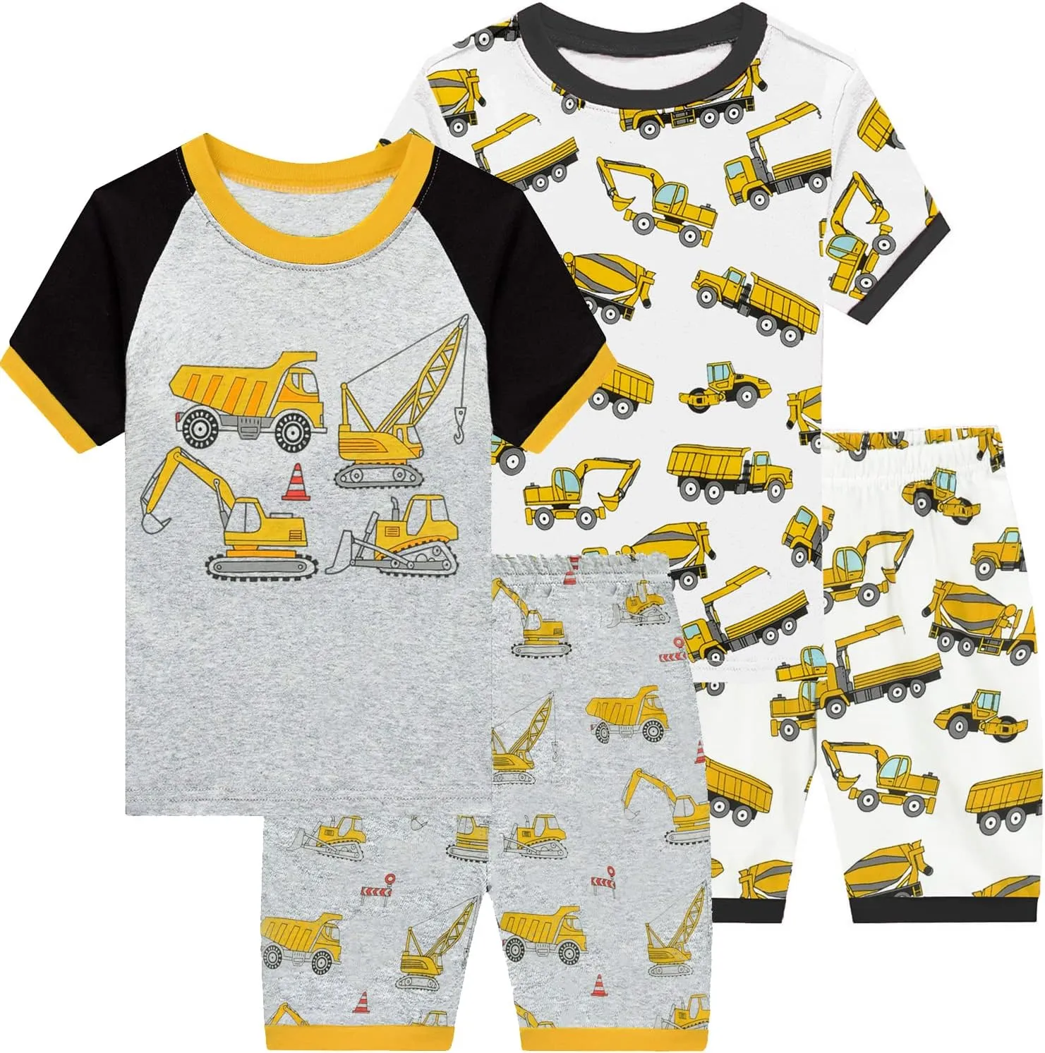 DDSOL Toddler Boys Pajamas Child Pjs Little Boy Sleepwear Cotton Jammies Kids Short Sets Summer 2-7 Years