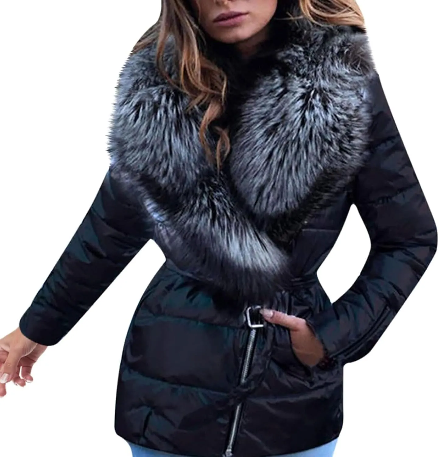 Down jackets Winter Coats For Women Puffer Jackets Long Sleeve Quilted Coat