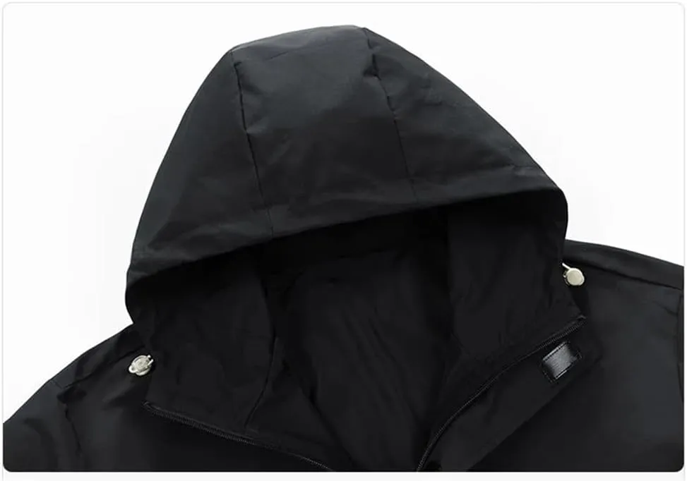 Dvbfufv Men Spring Autumn Jackets Men Outdoor Oversize Hooded Jackets