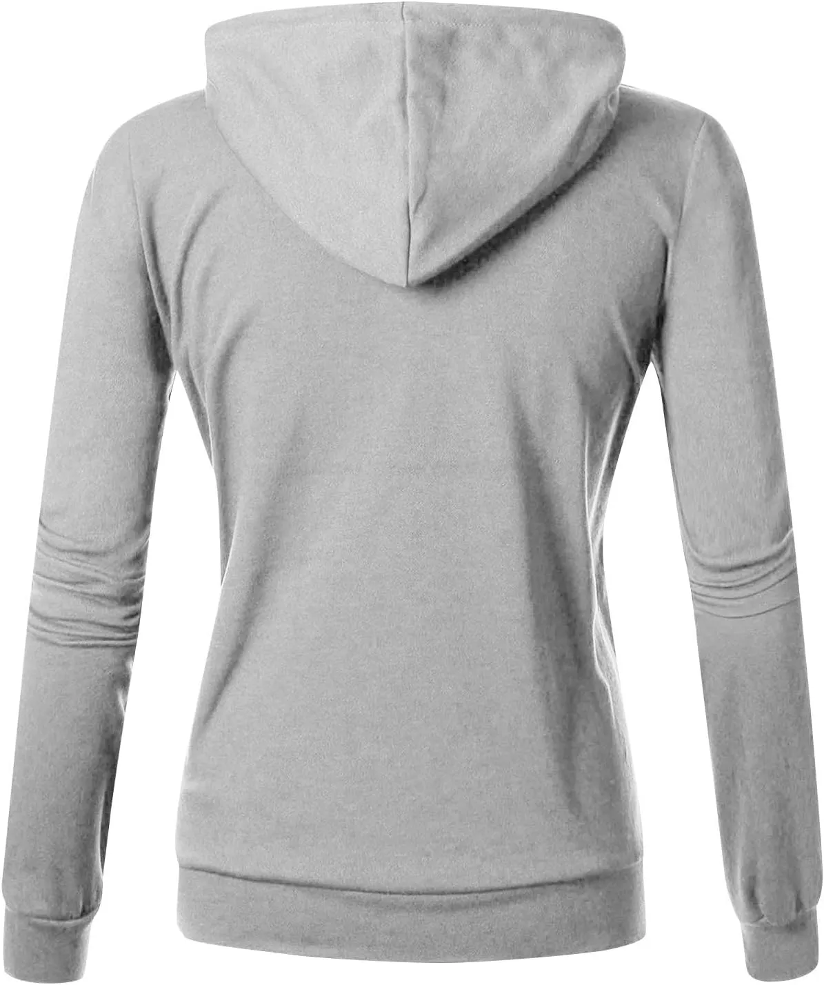 Fall Winter Hooded Jacket for Women Casual Long Sleeve Drawstring Coats with Pocket Trendy Zipper Thumb Hole Jacket
