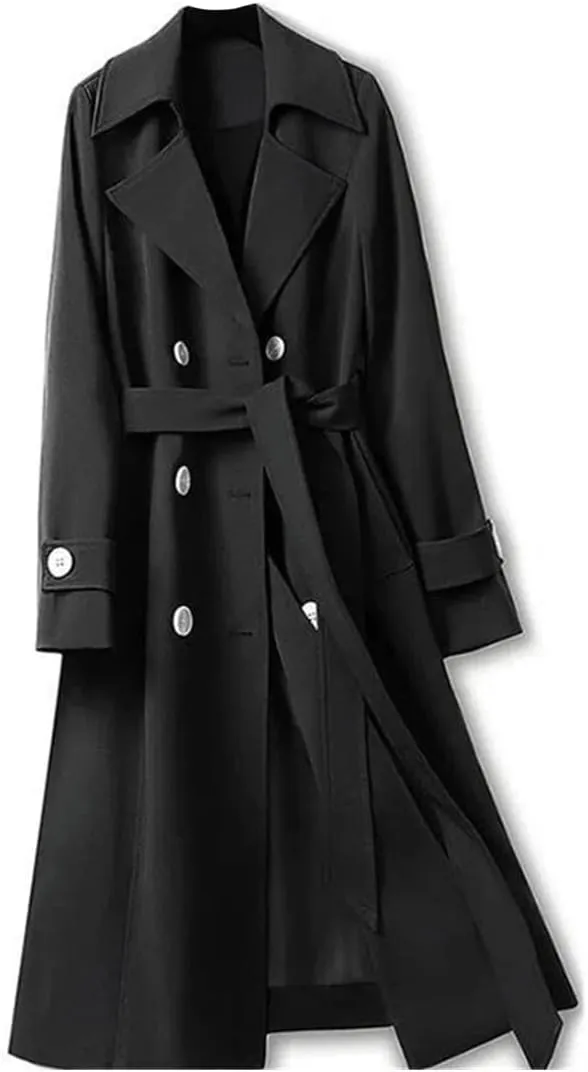 Fashion Autumn Women Trench Coat Double Breasted Long Windbreaker Streetwear Trench Outerwear
