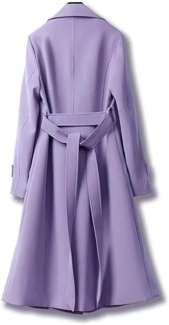 Fashion Autumn Women Trench Coat Double Breasted Long Windbreaker Streetwear Trench Outerwear