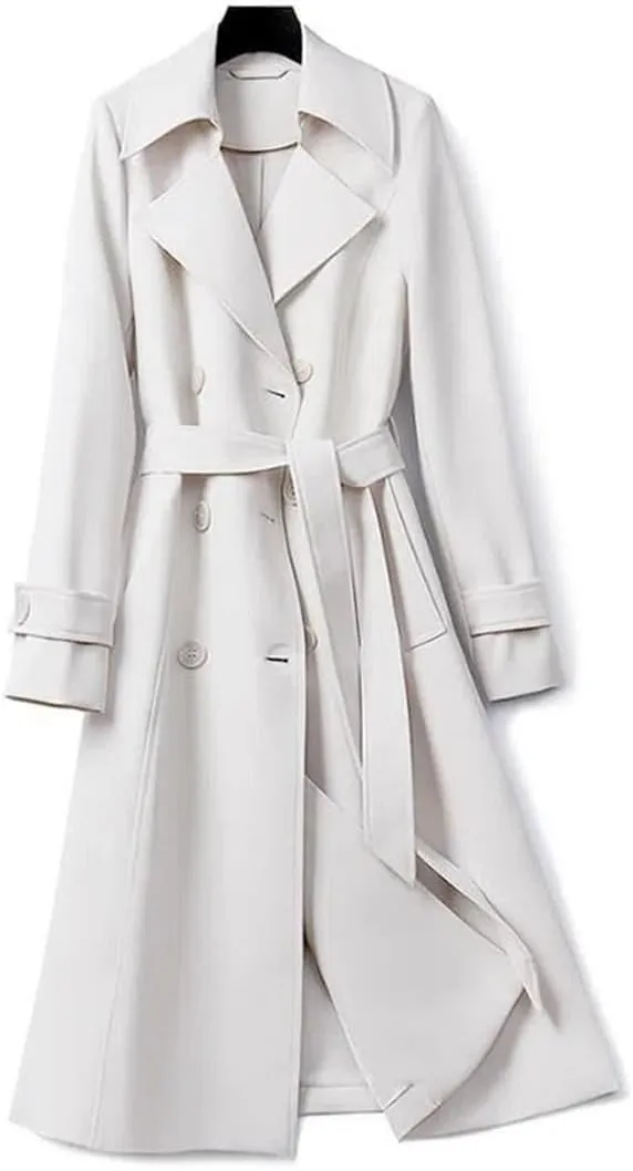 Fashion Autumn Women Trench Coat Double Breasted Long Windbreaker Streetwear Trench Outerwear