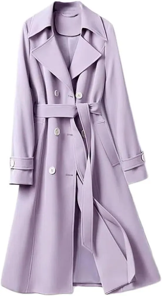 Fashion Autumn Women Trench Coat Double Breasted Long Windbreaker Streetwear Trench Outerwear