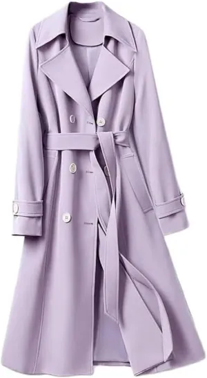 Fashion Autumn Women Trench Coat Double Breasted Long Windbreaker Streetwear Trench Outerwear