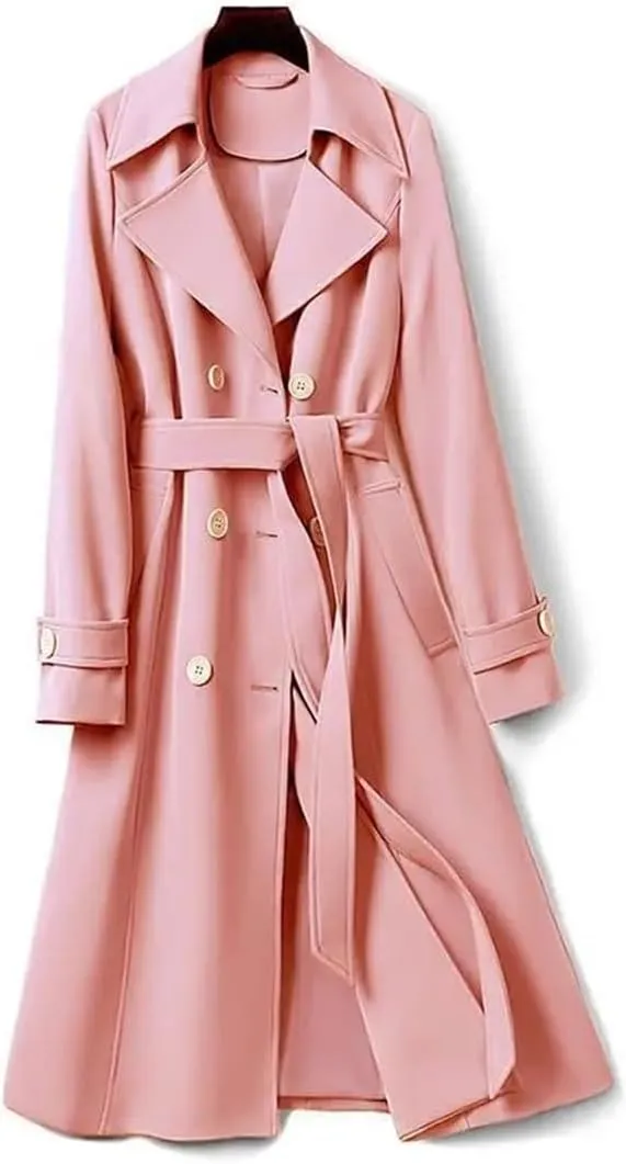 Fashion Autumn Women Trench Coat Double Breasted Long Windbreaker Streetwear Trench Outerwear