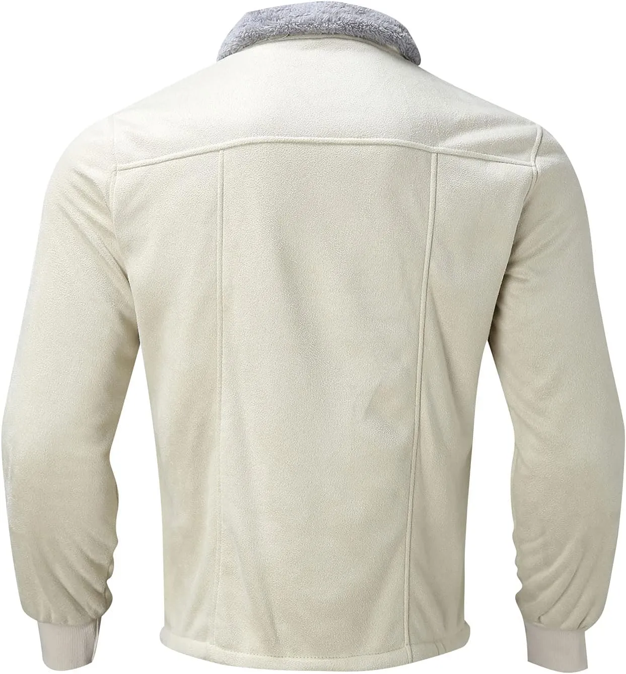 Faux Fur Suede Leather Jackets for Men Sherpa Fleece Lined Bomber Jackets Big and Tall Zip Up Motorcycle Jackets