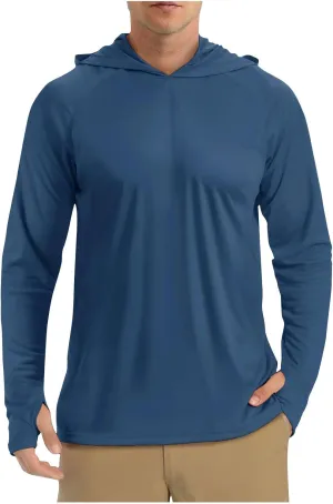Fishing Shirts for Men Classic-Fit Fitness Long Sleeve Tops Quick Dry Sun Protection Comfort Lightweight Hoodie