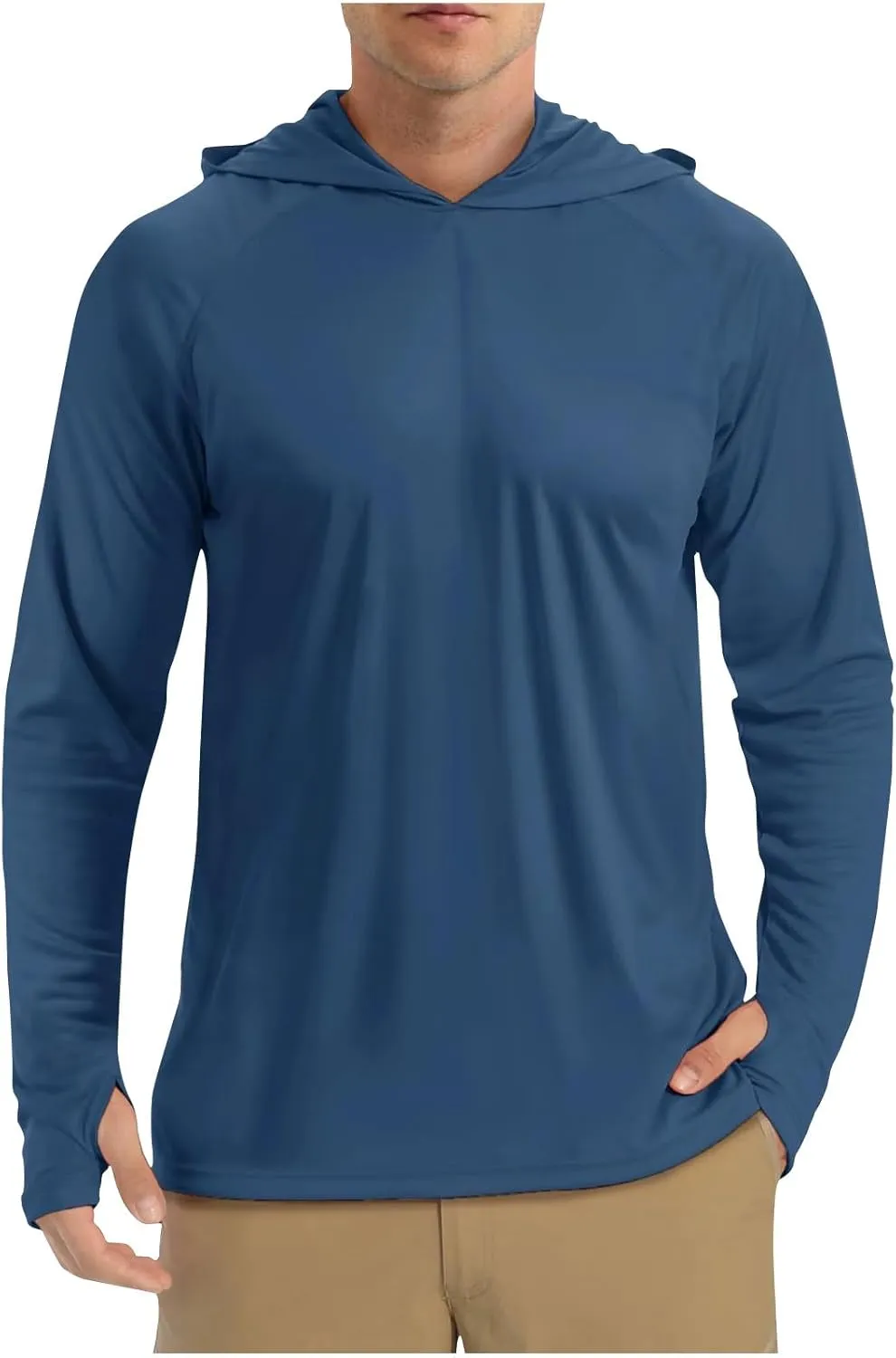 Fishing Shirts for Men Classic-Fit Fitness Long Sleeve Tops Quick Dry Sun Protection Comfort Lightweight Hoodie