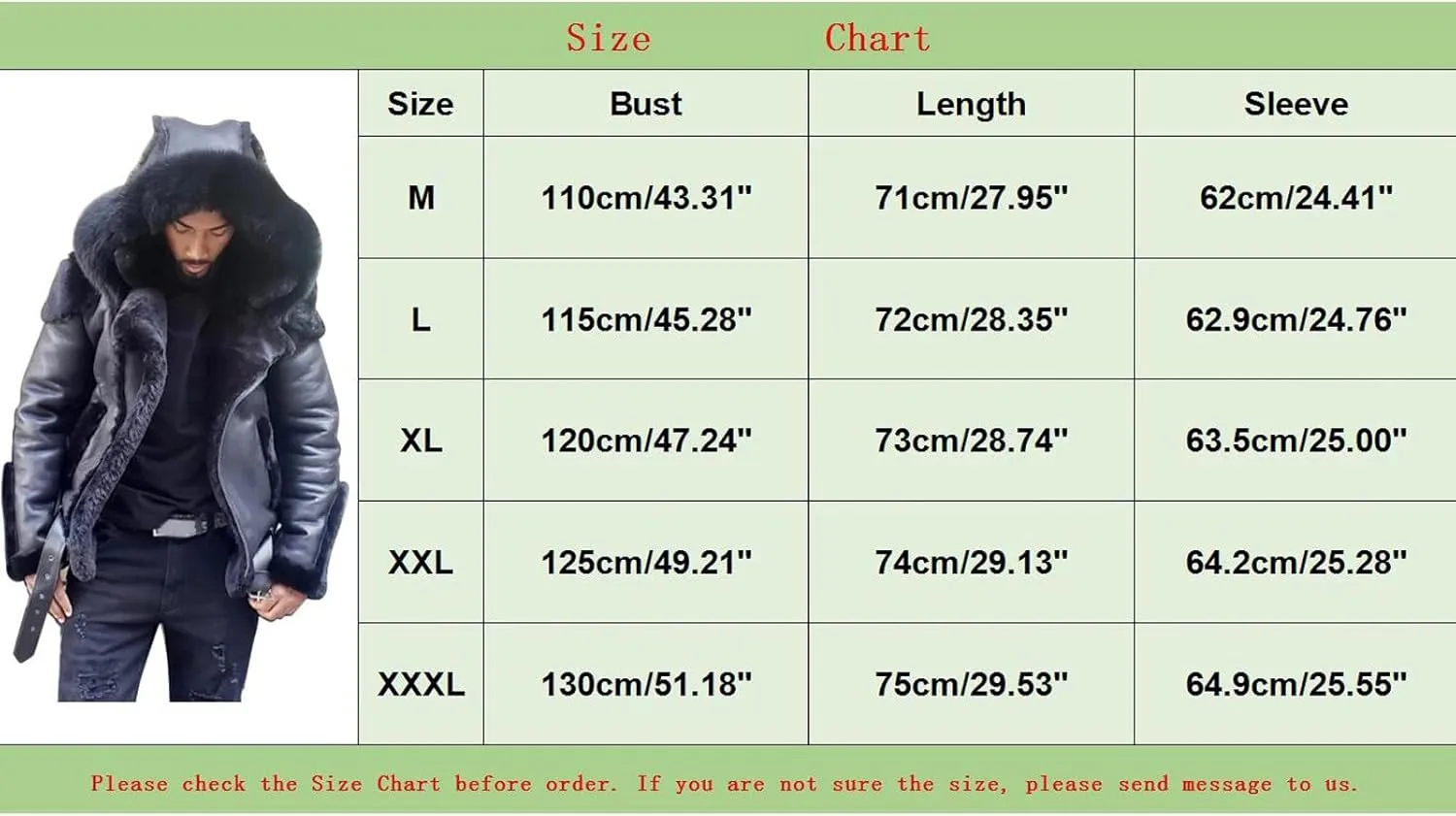 Fleece Lined Faux Leather Hooded Jackets for Men Heavyweight Motorcycle Jackets with Fur Hood Warm Flight Jackets