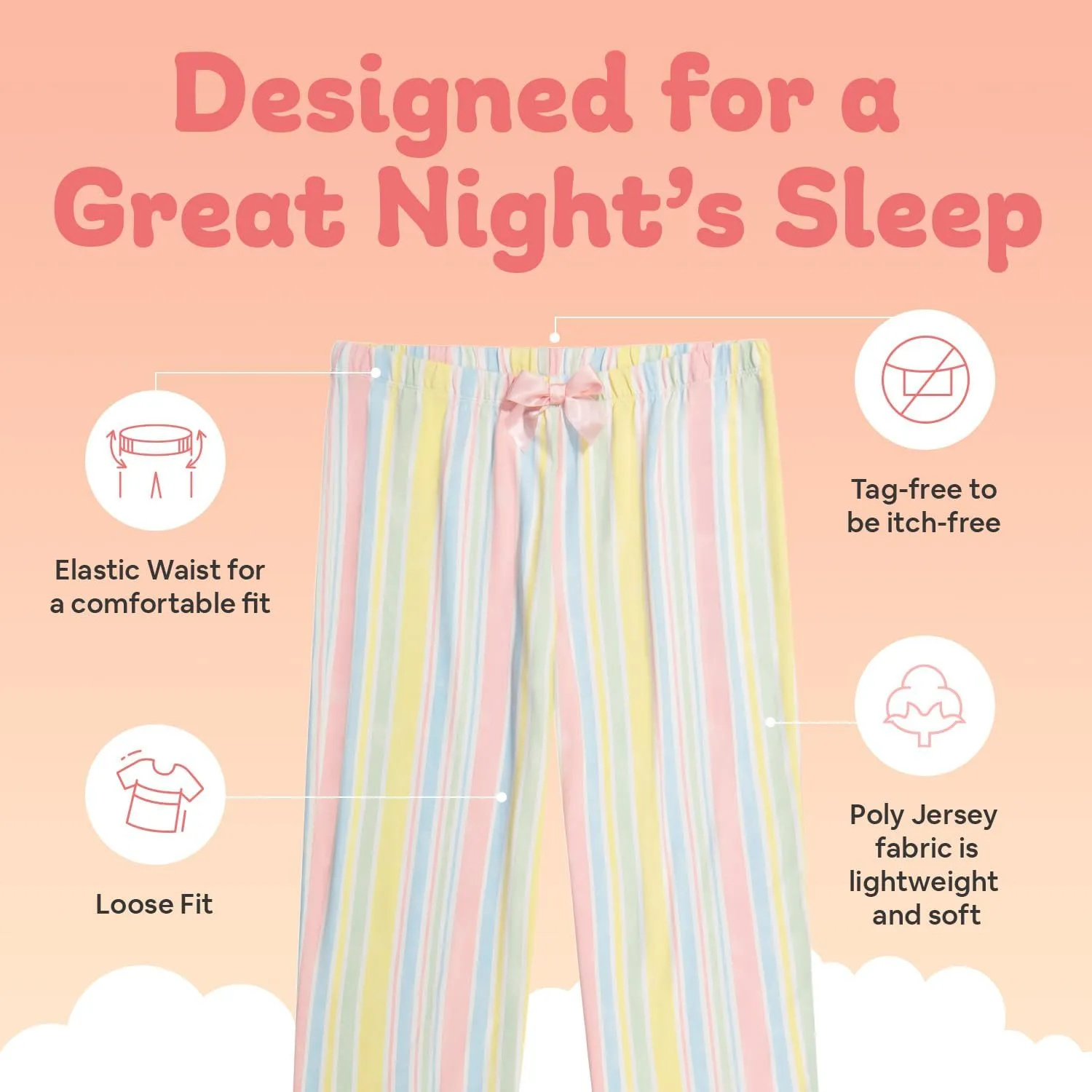 Girls Ultra Soft Button Down Pajamas, 3 Piece Pajama Set, pjs for teen girl, Size 7-16