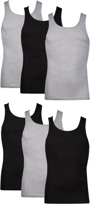 Hanes Men Hanes Men's Cotton Tank Undershirts Pack, Moisture-Wicking Ribbed Tanks, lightweight Cotton Tank Undershirts